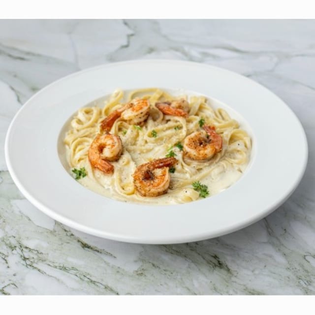 Shrimp Fettuccine Alfredo.